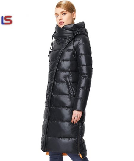 Fashionable Coat Jacket Women's Hooded Warm Parkas Bio Fluff Parka