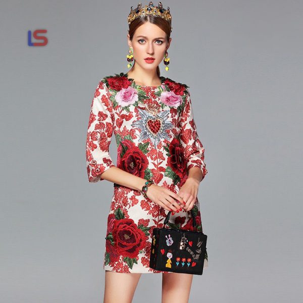 Runway Party Beading 3D Floral Flower Appliques