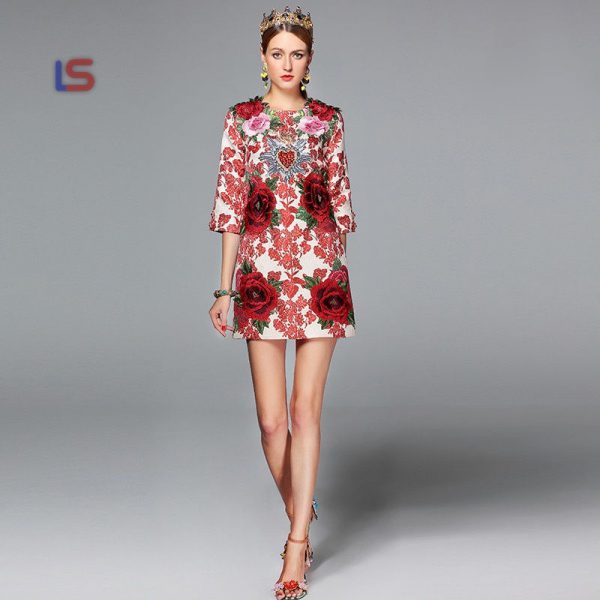 Runway Party Beading 3D Floral Flower Appliques