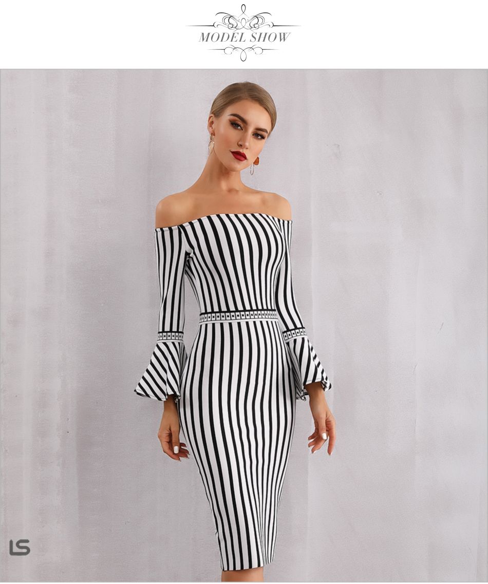 Bondy Flare Striped Dress