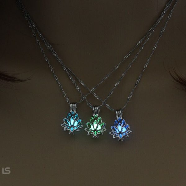 Glowing Lotus Flower Necklace