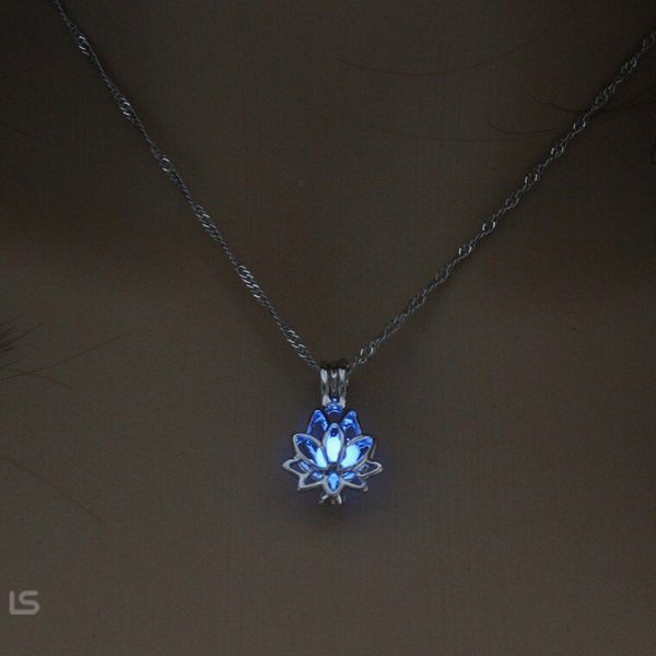 Glowing Lotus Flower Necklace