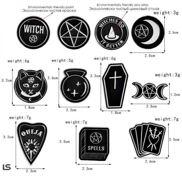 Witch badges brooches 6